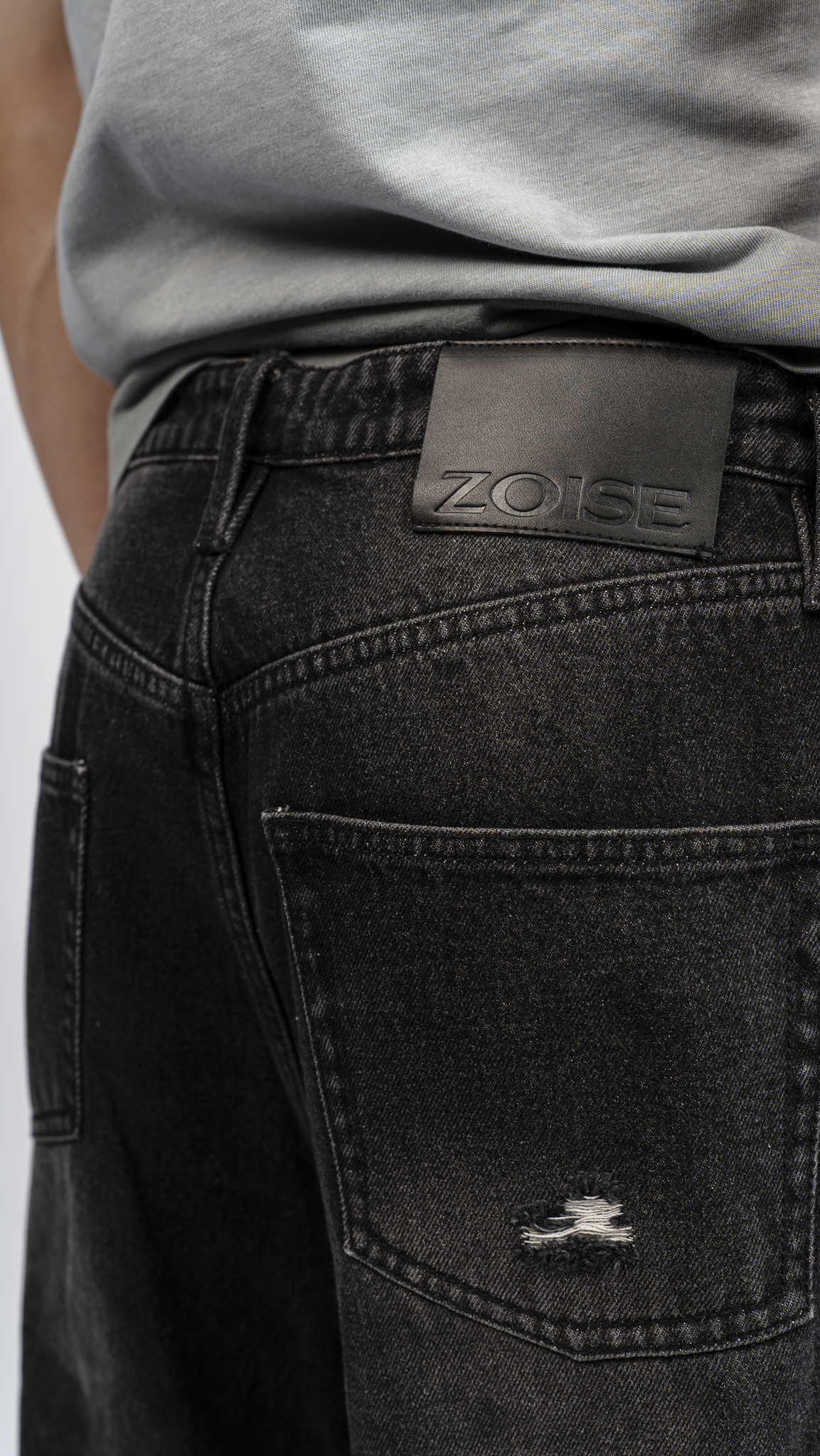 Denim Pleated Jeans